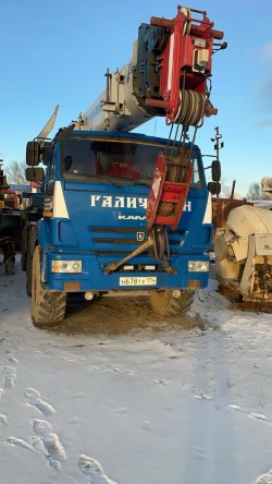 КАМАЗ 63501-4 (КС 55729-5В специальный автокран), синий, грз. Н678ТУ174, VIN Z8C55729EG0000195…